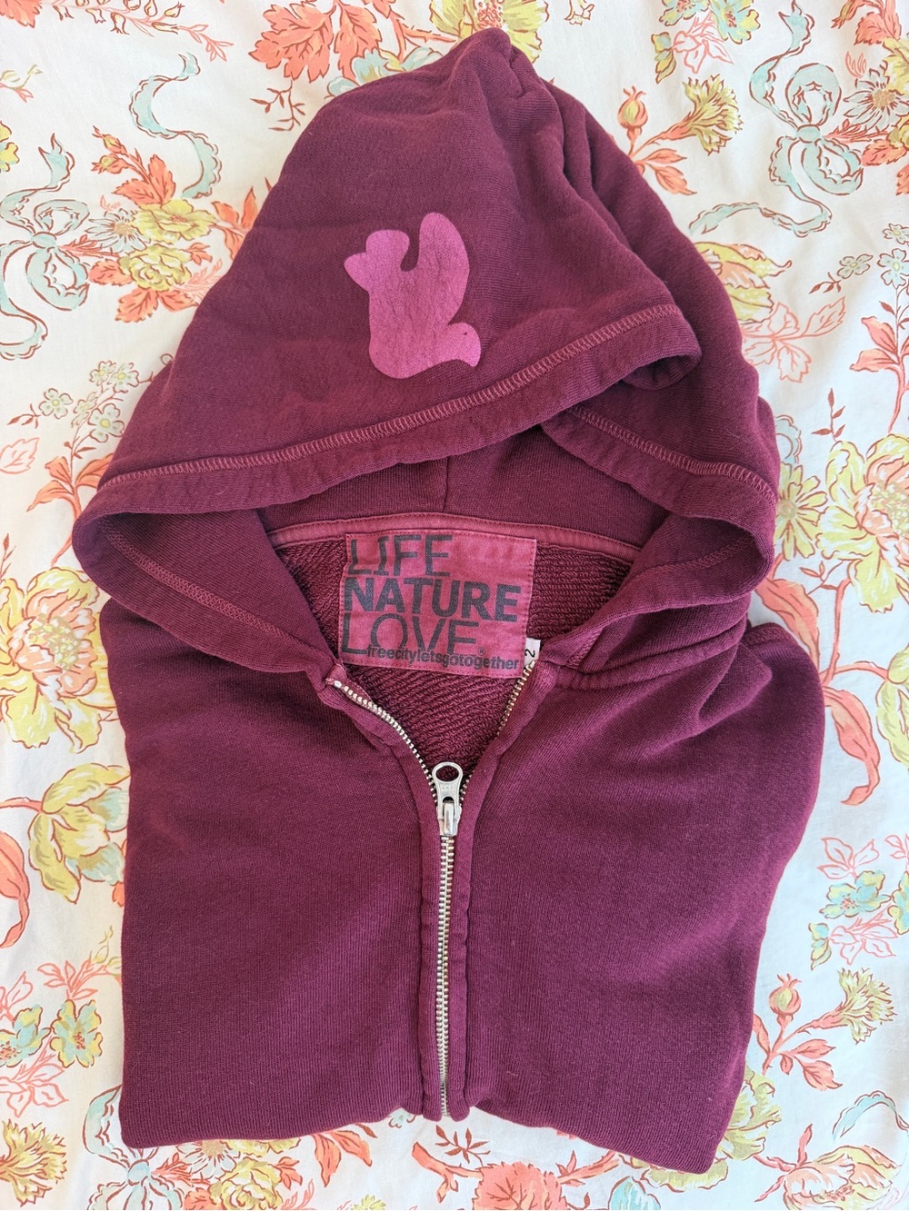 free city super shop SUPERFLUFF LUX zip hoodie with FREE CITY DOVE